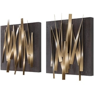 Uttermost 04382 Crosshatch 19-3/4" x 24" Frameless Decorative Panels -