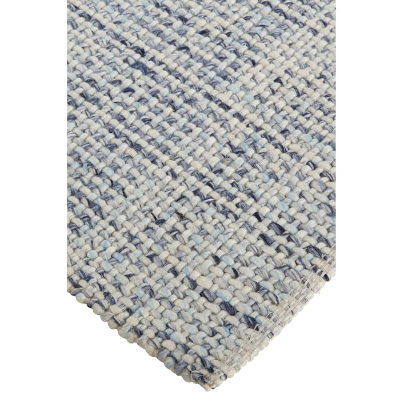 Siona Space Dyed In/Outdoor Flatweave, Dusty Blue, Area Rug