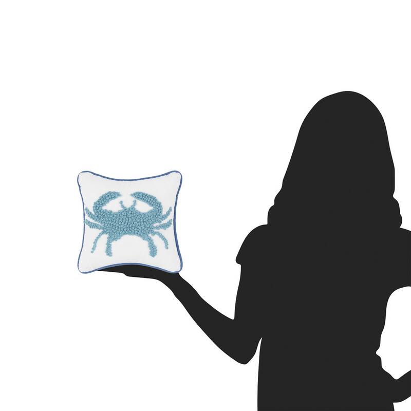 Crab French Knot Throw Pillow