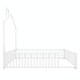 preview thumbnail 30 of 46, Metal House Platform Bed with Guardrail and Chimney