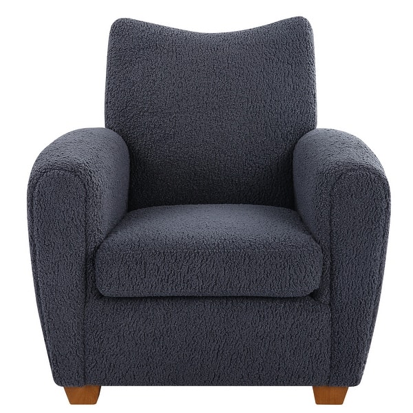 slide 2 of 6, Uttermost 23759 31" Wide Plywood Framed Polyester Accent Chair - Blue Blue