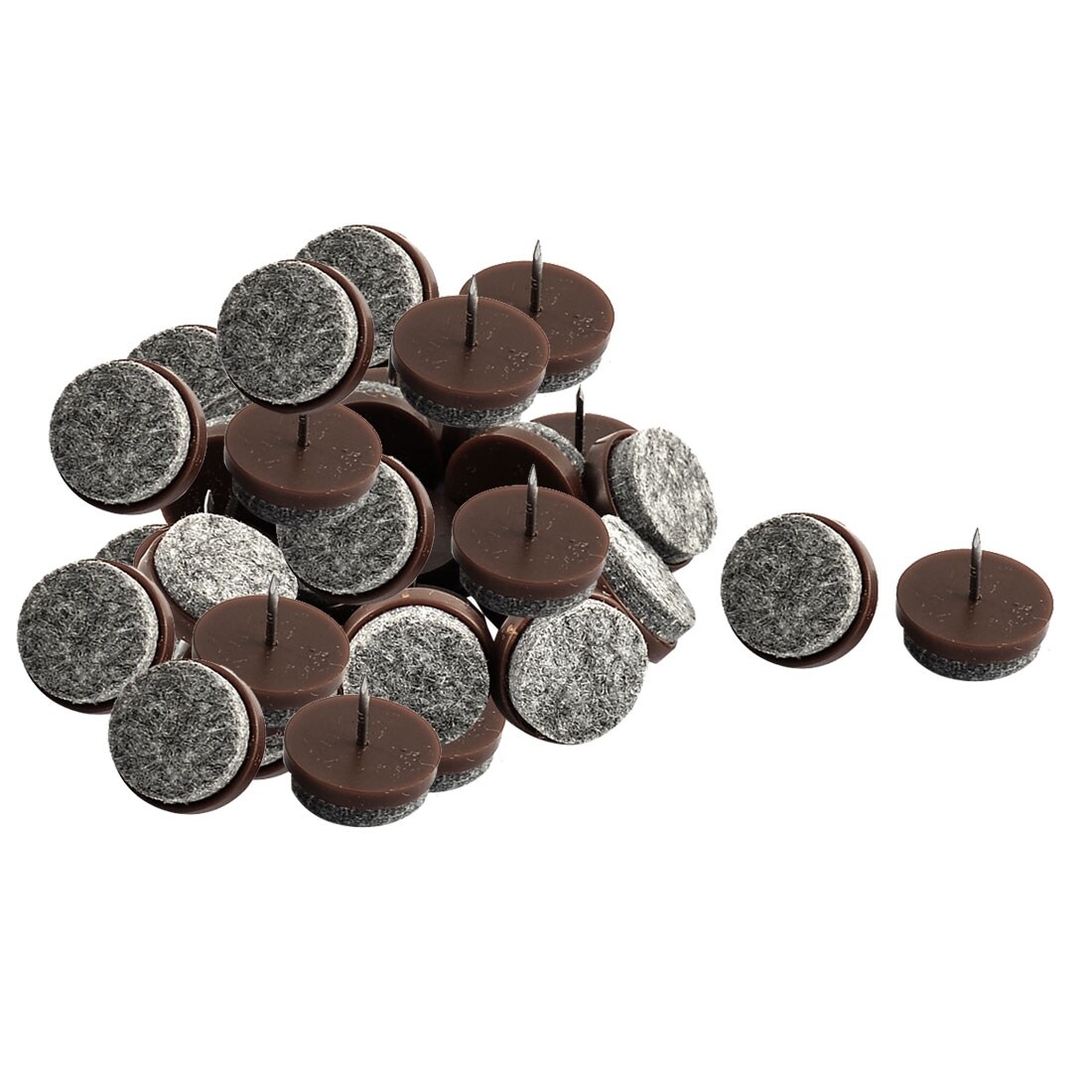 Shop 40pcs Felt Nail On Slider Pad Furniture Chair Feet Pads Table Floor Protectors Brown Overstock 29860205