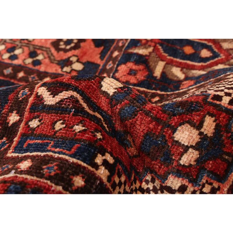 ECARPETGALLERY Hand-knotted Kayseri Vintage Dark Red Wool Rug - 5'3 x 10'1