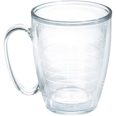 Tervis Clear & Colorful Tabletop Made in USA Double Walled Insulated Travel Tumbler, Clear - 16oz Mug