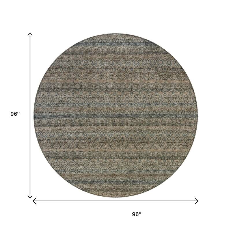 HomeRoots Striped Transitional Rectangle Outdoor Rug