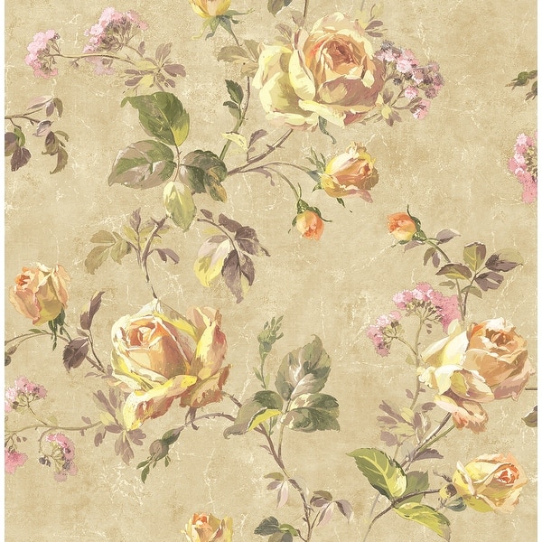 Seabrook Designs Southern Belle Floral Unpasted Wallpaper - Overstock ...
