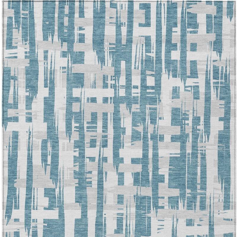 HomeRoots Striped Transitional Rectangle Outdoor Rug