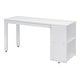 preview thumbnail 8 of 7, White Full Size Solid Wood Loft Bed with Retractable Desk, Storage Stairs, Storage Drawers, and Shelves