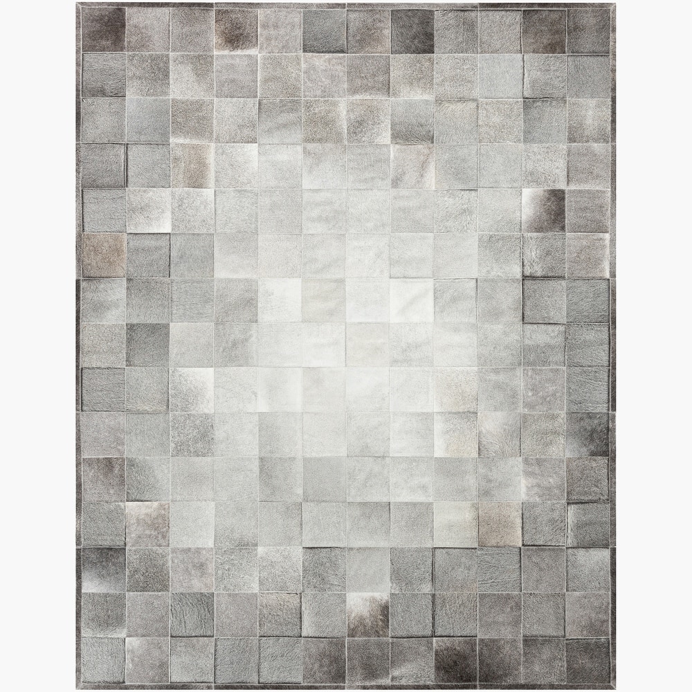 Ben Soleimani South American Cowhide Tile Hand Woven Rug