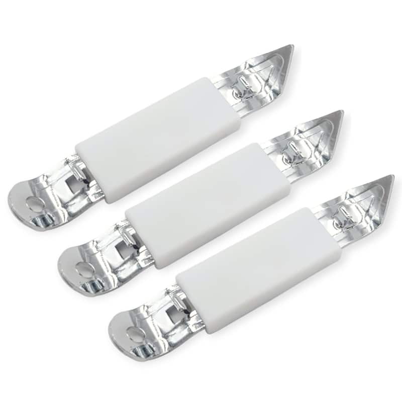 Handy Housewares Magnetic Bottle Opener / Classic Can Tapper with Magnet - White - 3 Pack