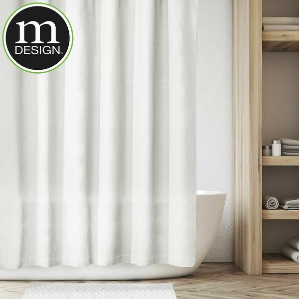 Waffle weave discount shower curtain