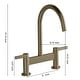 preview thumbnail 21 of 19, Bridge Kitchen Faucet Double Handle Brass Commercial 2 Holes Bridge Kitchen Sink Basin Faucets