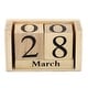 preview thumbnail 2 of 3, Vintage Wood Block Perpetual Calendar, Reusable Wooden Blocks 3.7"