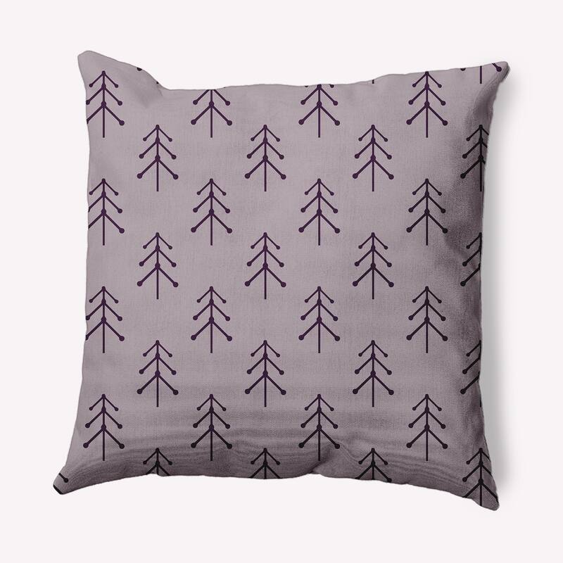 Patterned Trees Winter Soft Spun Polyester Decorative Throw Pillow - 18 x 18 - Frosting
