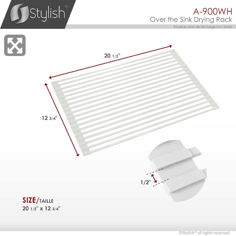 STYLISH Multipurpose Over Sink Roll-Up Dish Drying Rack