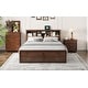 preview thumbnail 3 of 24, King Size Solid Wood Platform Kids Bed Frame with Multi-functional Storage Headboard, USB Ports & 2-Drawers, Antique Wood Color