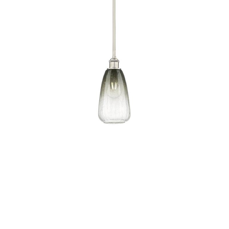 Innovations Lighting 616-1S-13-6 Brookhaven Almond Pendant Brookhaven - Brushed Satin Nickel / Slate