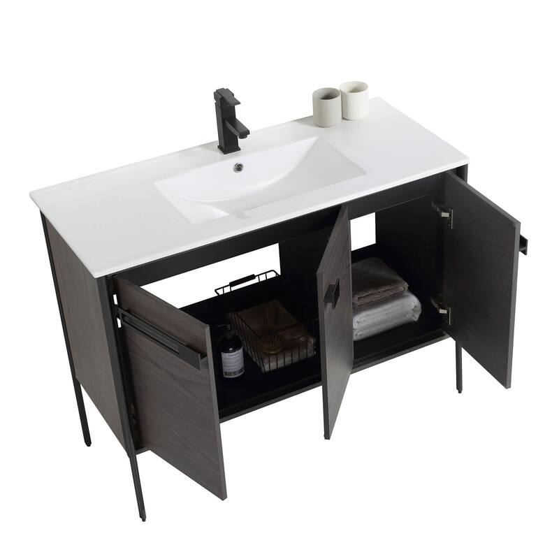 Fine Fixtures Oakville Bathroom Vanity with White Ceramic Sink