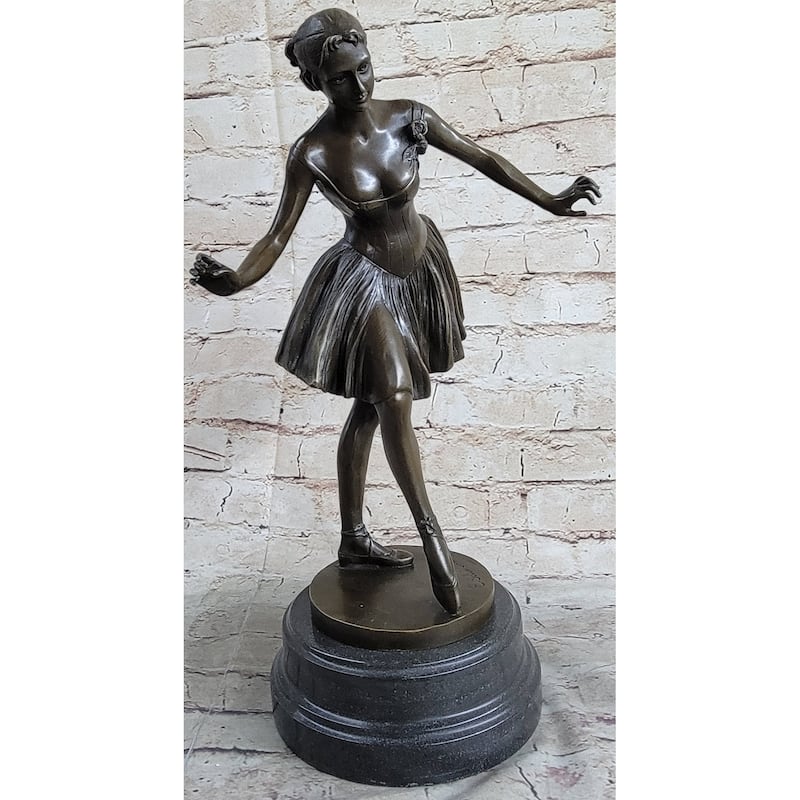Natacha Nattova Ballerina Ballet Dancer Bronze Statue Sculpture Figure 15.5 Inches X 9 Inches