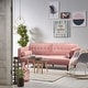 preview thumbnail 17 of 20, Modern Style Upholstered Velvet Sofa Couch for Living Room in Teal - 79'' W X 33' Rose Pink