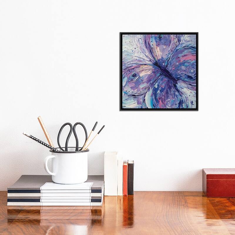 iCanvas "Purple Butterfly" by Vlada Koval Framed Canvas Print