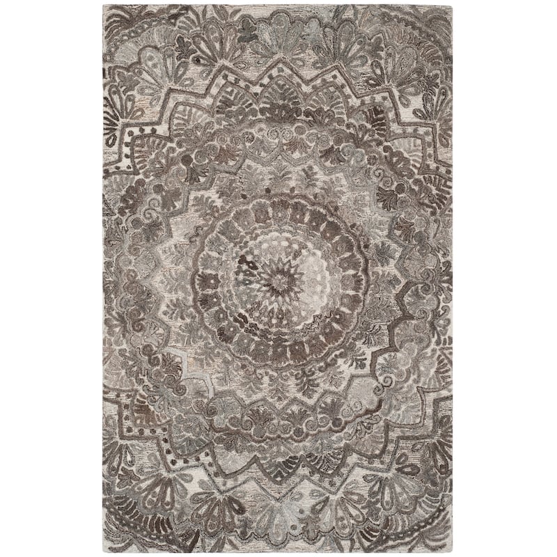 SAFAVIEH Handmade Marquee Genta Modern Medallion Wool Rug