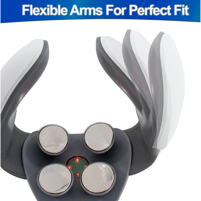 Electric Pulse Neck Massager with Heat, Red Light and Magnetic Field Therapy - 6 Modes Shiatsu to Kneading, 7 Intensities - N/A
