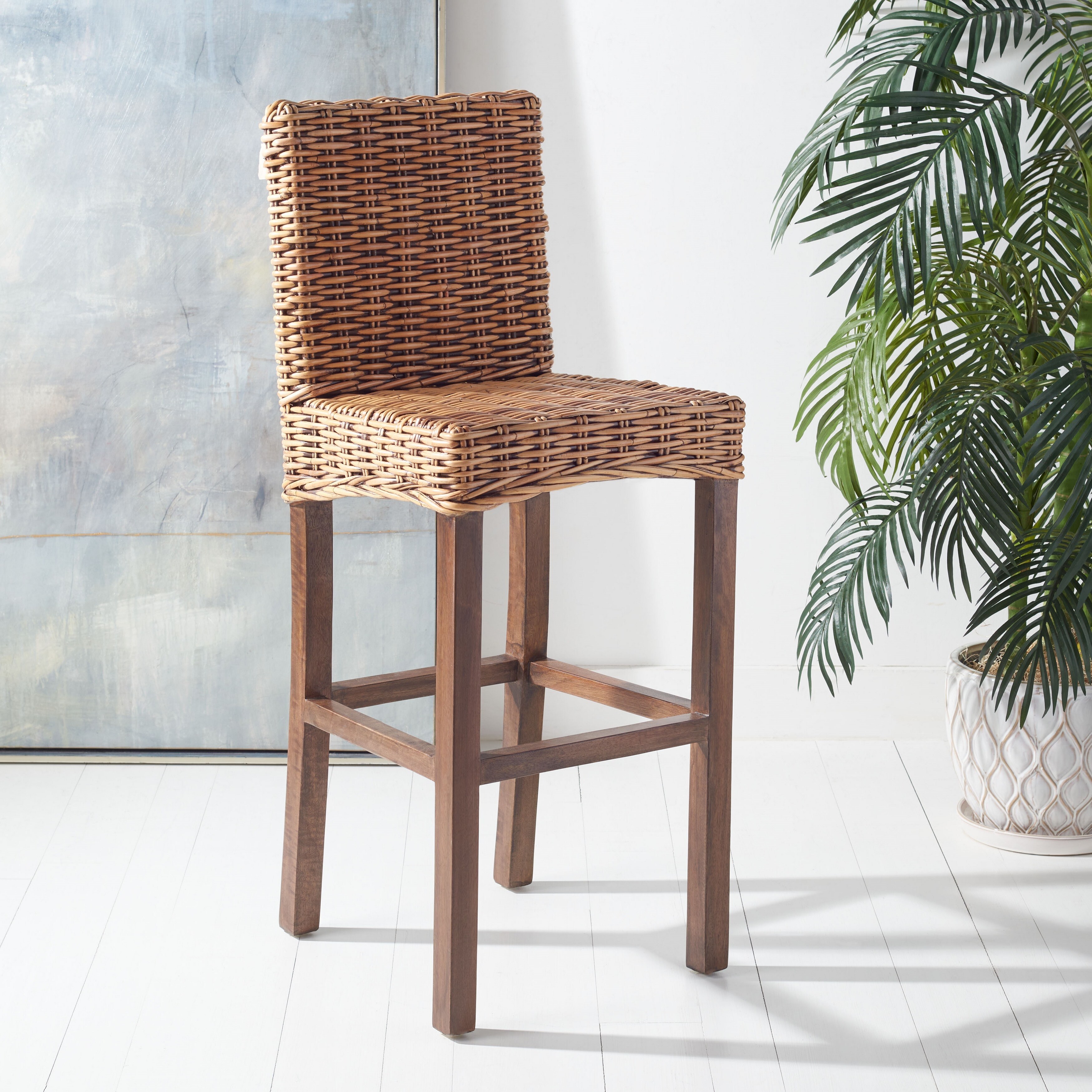 safavieh wicker bar stools