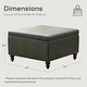preview thumbnail 19 of 52, Leather Square Storage Ottoman for Living Room, Brown/ Black 30"W x 30"D x 18.1"H