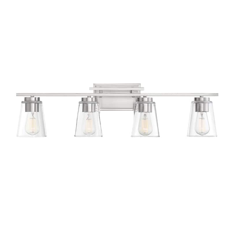 Savoy House Calhoun 4 Light 32" Wide Bathroom Vanity Light - Satin Nickel