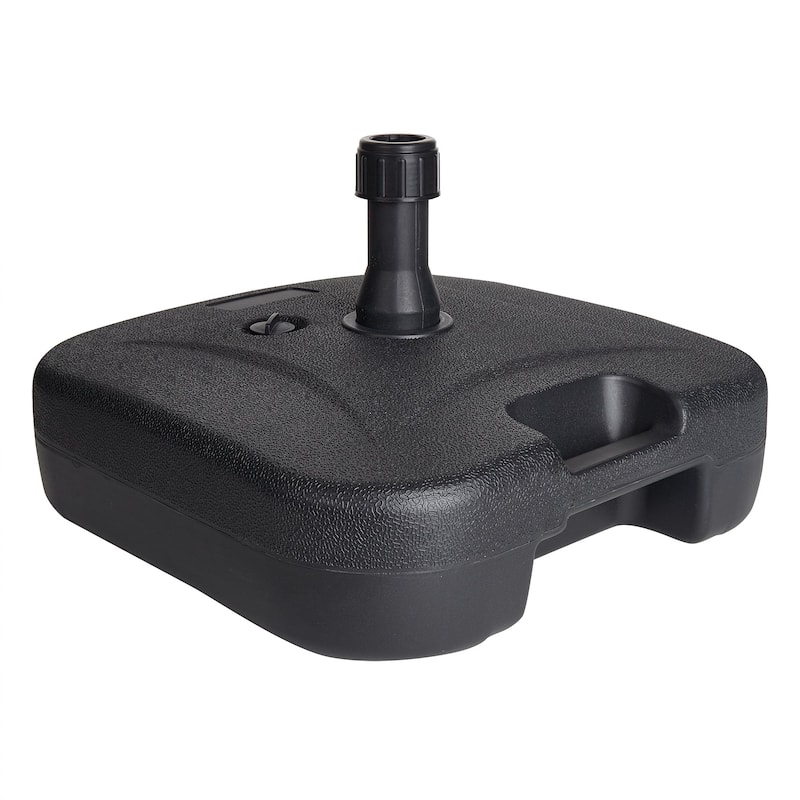 Javlergo 3-in-1 Heavy Duty Umbrella Base Stackable Sand & Water Fillable Patio Weights Portable HDPE Stand for Outdoor Umbrellas - 02-Black