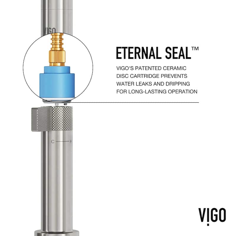 VIGO Jewel 11" H Single Handle Kitchen Bar Faucet