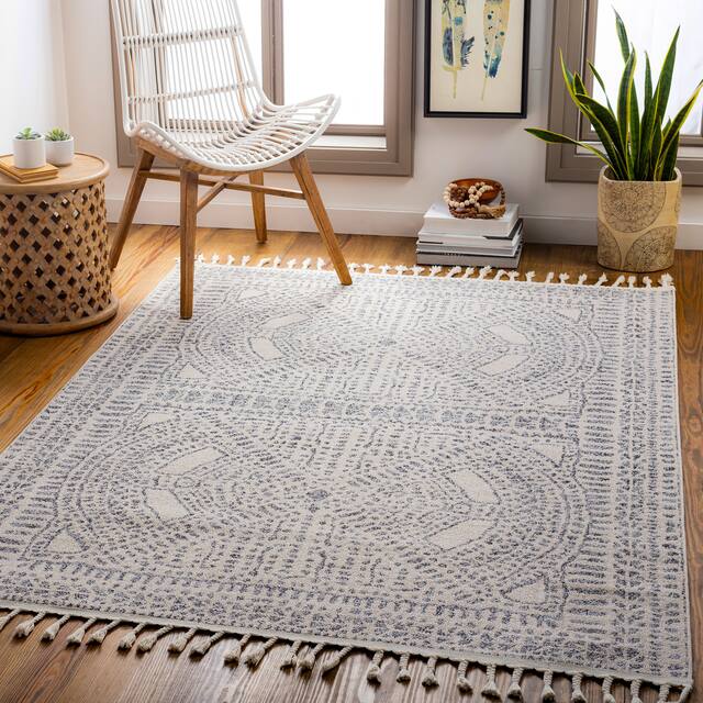 Maeve Boho Farmhouse Area Rug - 5'3" x 7'3" - Grey
