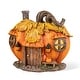 preview thumbnail 11 of 9, Glitzhome 8.5"L Fall Lighted Resin Pumpkin House Table Decor with Timer