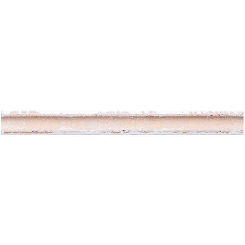 The Tile Life Fresno 0.625x6 White Ceramic Pencil Wall Tile - 0.625 x 6 - 1 Piece