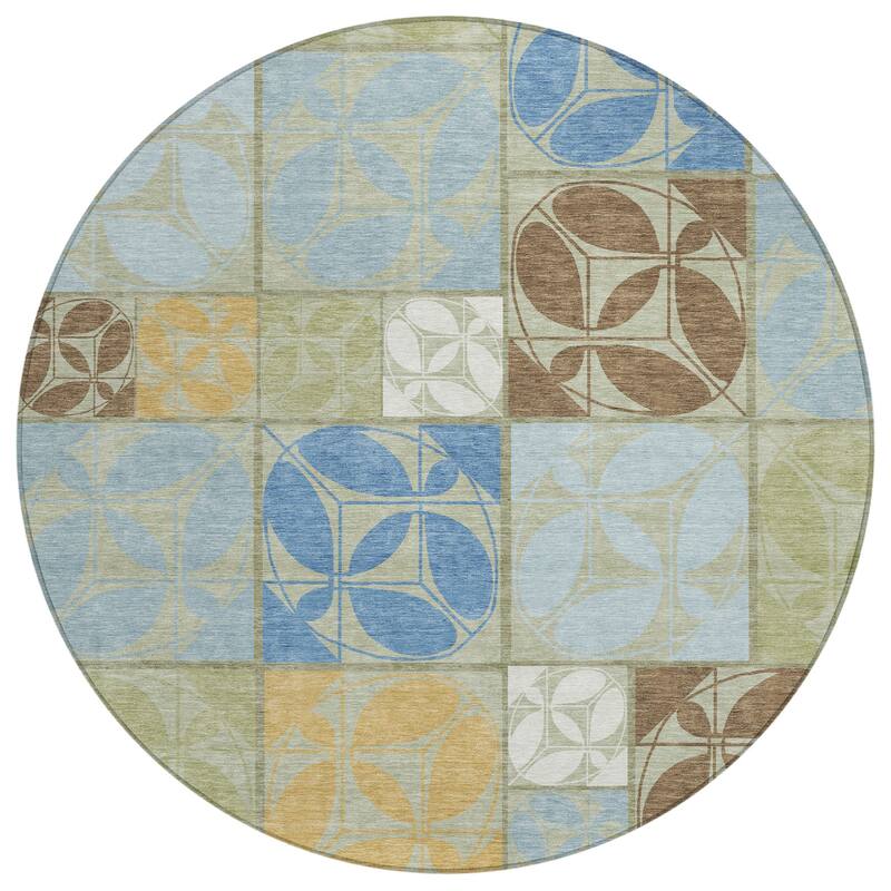 Machine Washable Indoor/ Outdoor Patch Lupton Chantille Rug