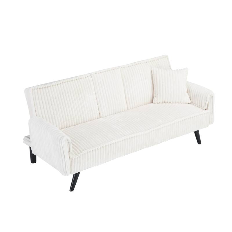 Minimalist Style Straight Line Corduroy Sofa