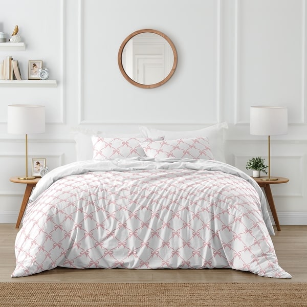 slide 2 of 6, Sweet Jojo Designs Pink Bows Girl 3pc Full/Queen-size Comforter Set - Blush Bow for Ballerina Ballet Dancer Princess Collection