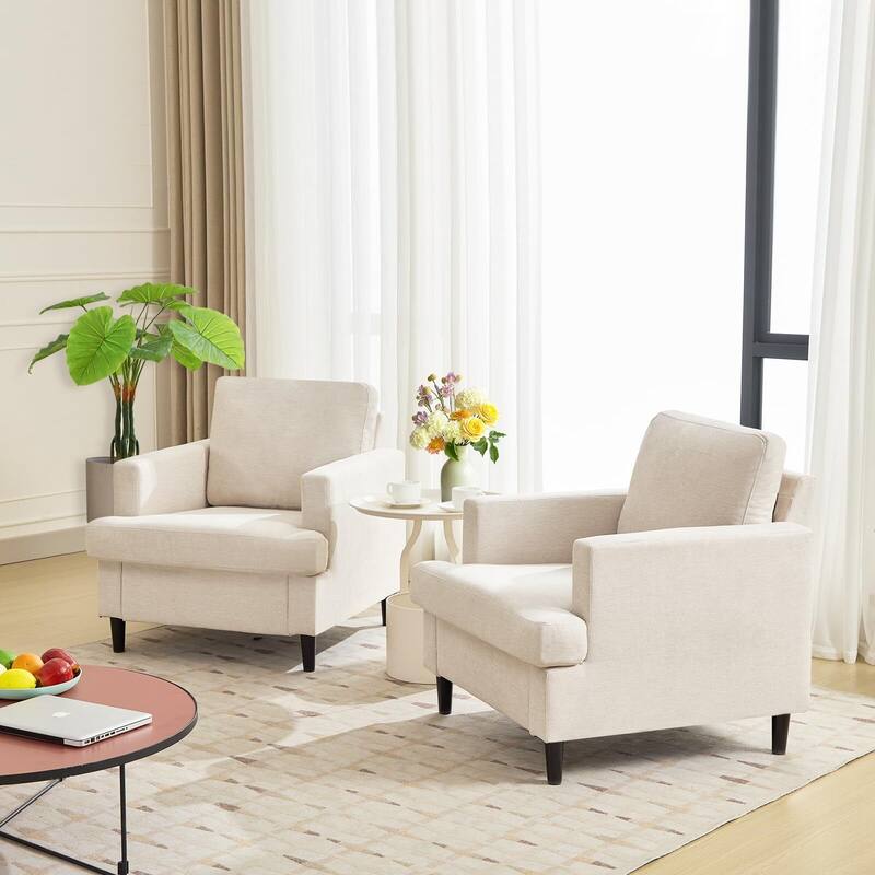 Soft & Padded Chair, Mid-Century Sofa Chair for Bedroom