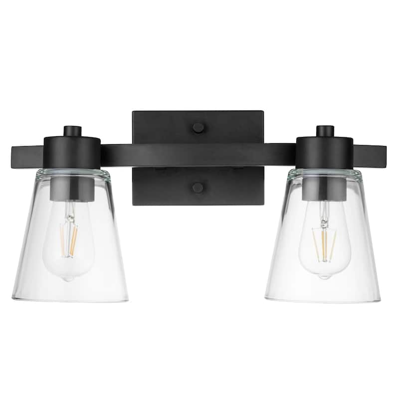 Prominence Home Fairendale Matte Black Farmhouse Vanity Light - Matte Black