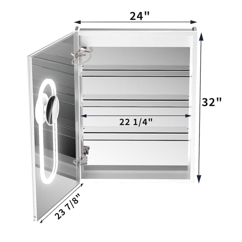 Modland 24"x32" Lighted Medicine Cabinet with Anti-Fog Mirror & Blum Hinge