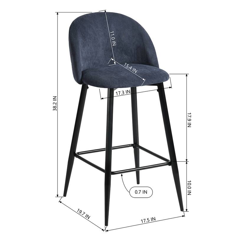 Upholstered Bar Stools Set of 2