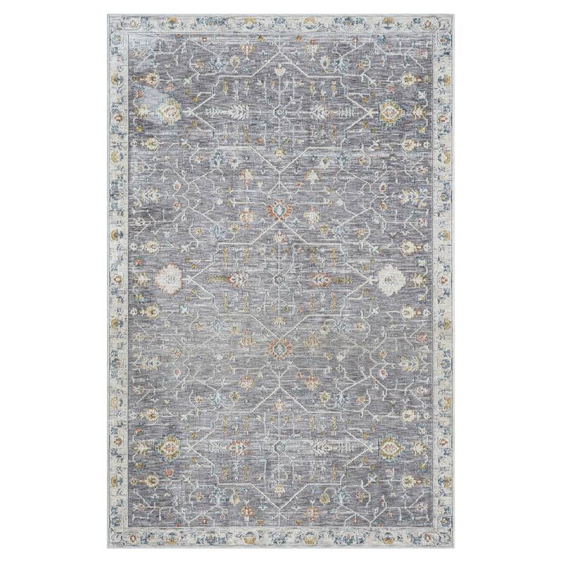 Reeves Traditional Gray/Ivory Performance Indoor Area Rug by Sevita