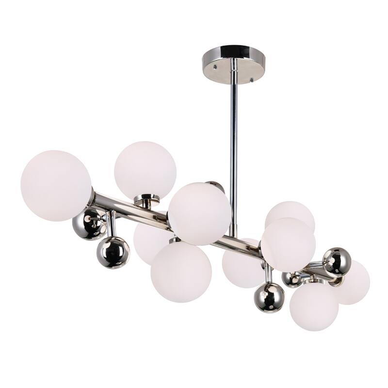 Element 10 Light Chandelier With Polished Nickel Finish - Polished Nickel