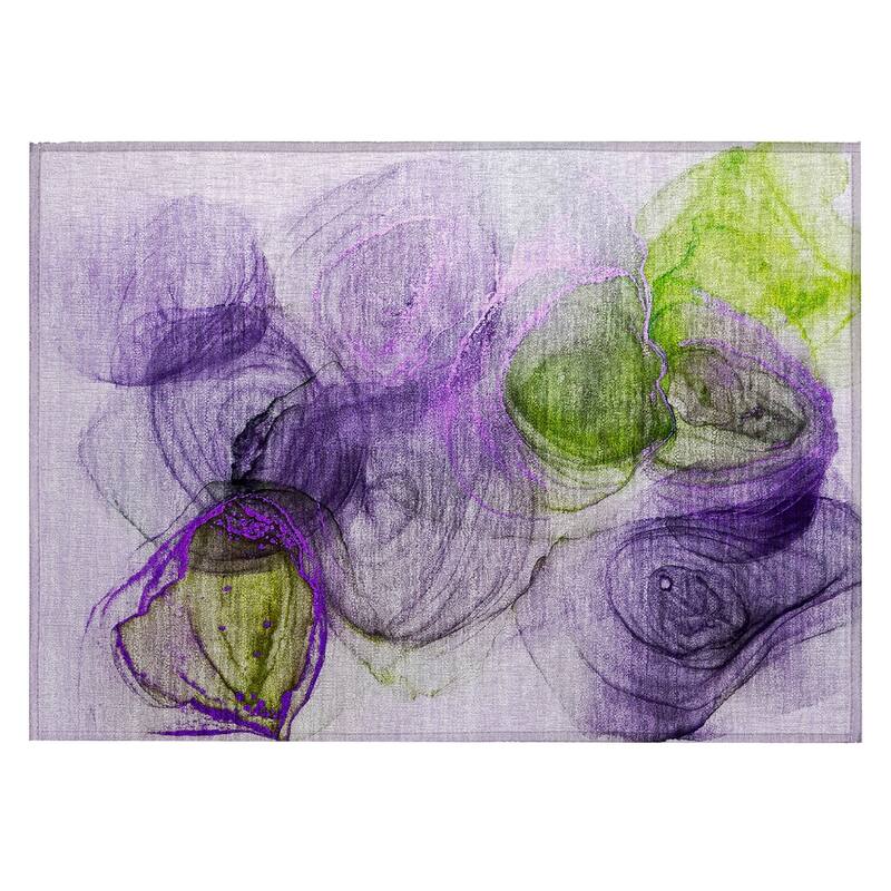 Almisi Artistic Abstract Weather Resistant Blended Style Outdoor Rug