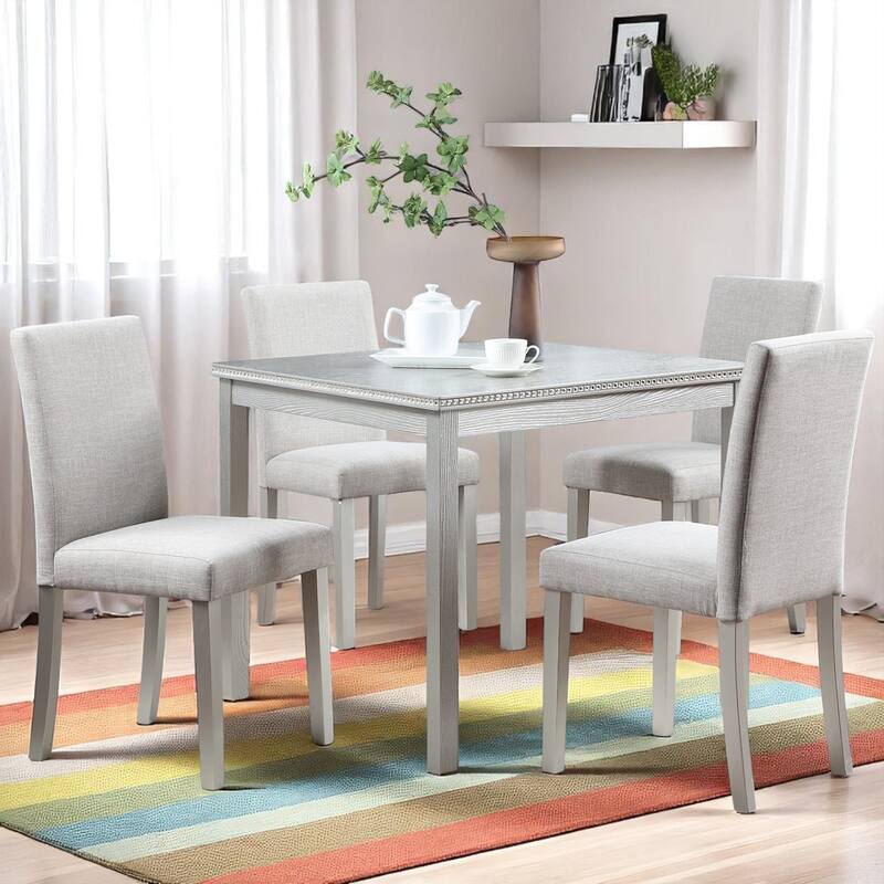 KISRAIS 5 Piece Counter Height Dining Set