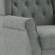 preview thumbnail 24 of 77, Button Tufted Armchair Wingback Wood legs Accent Chairs (Set of 2)