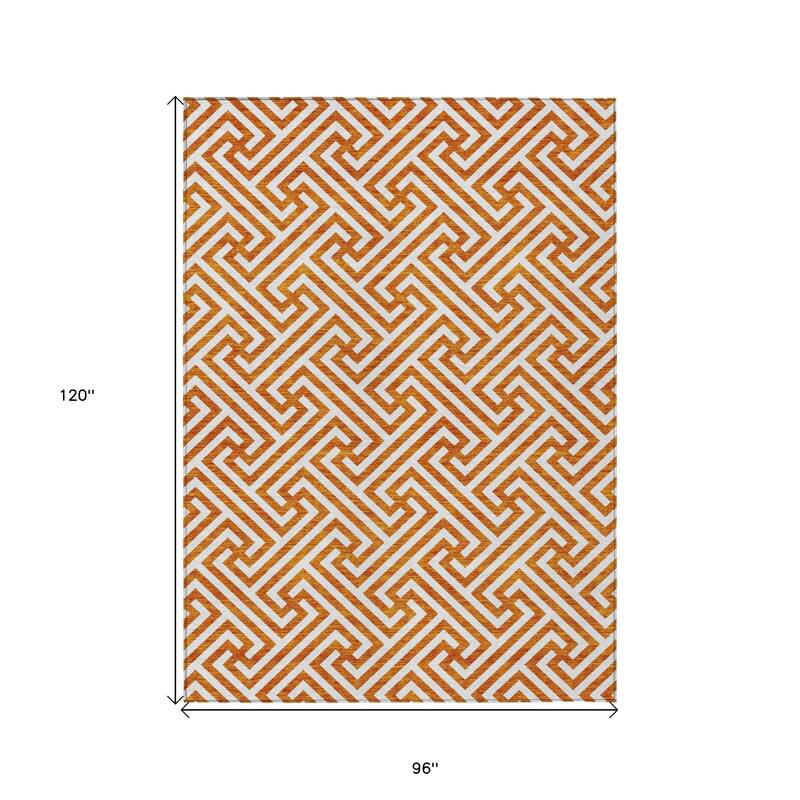 HomeRoots Geometric Transitional Rectangle Outdoor Rug