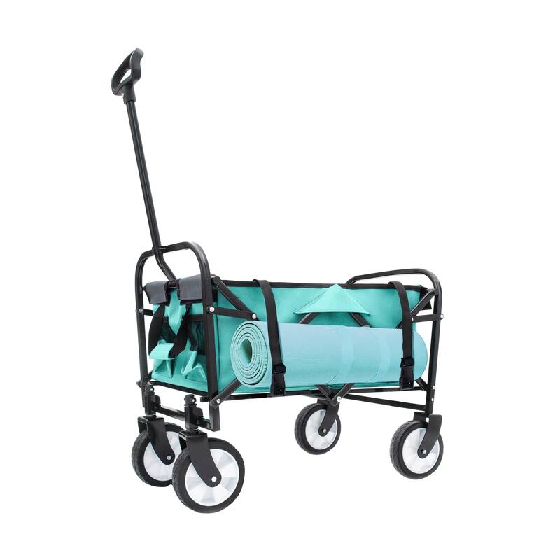 Foldable Wagon with Straps, Beach & Utility Cart, 225lb Capacity