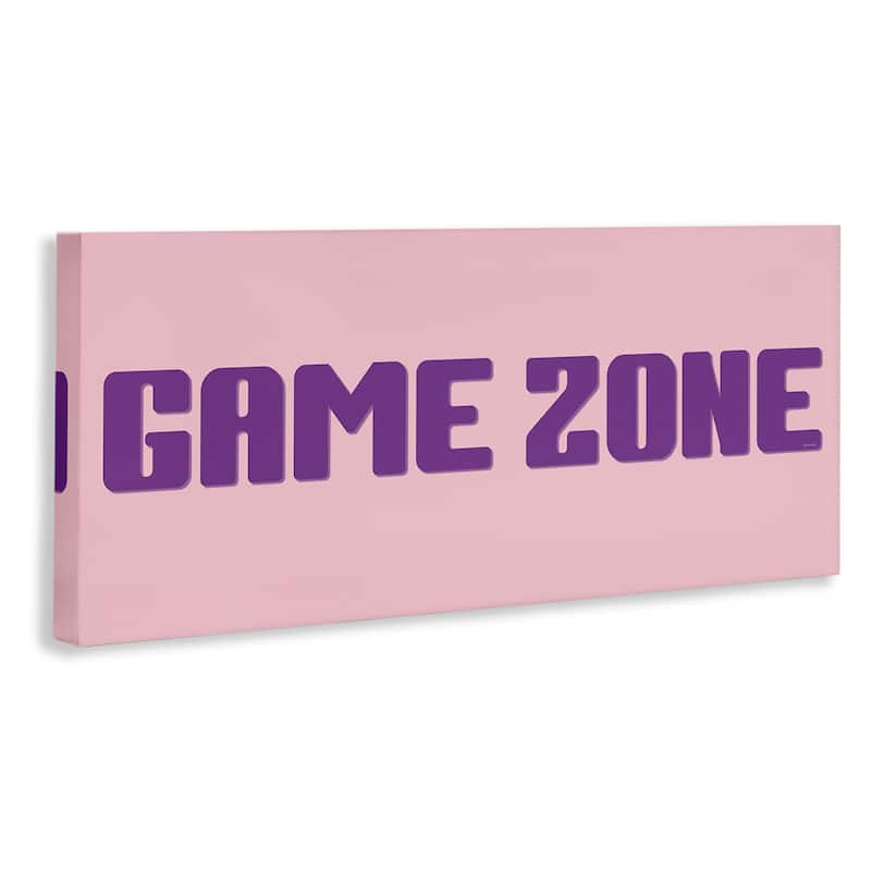 Stupell Game Zone Purple & Pink Canvas Wall Art Design By Yass Naffas Designs